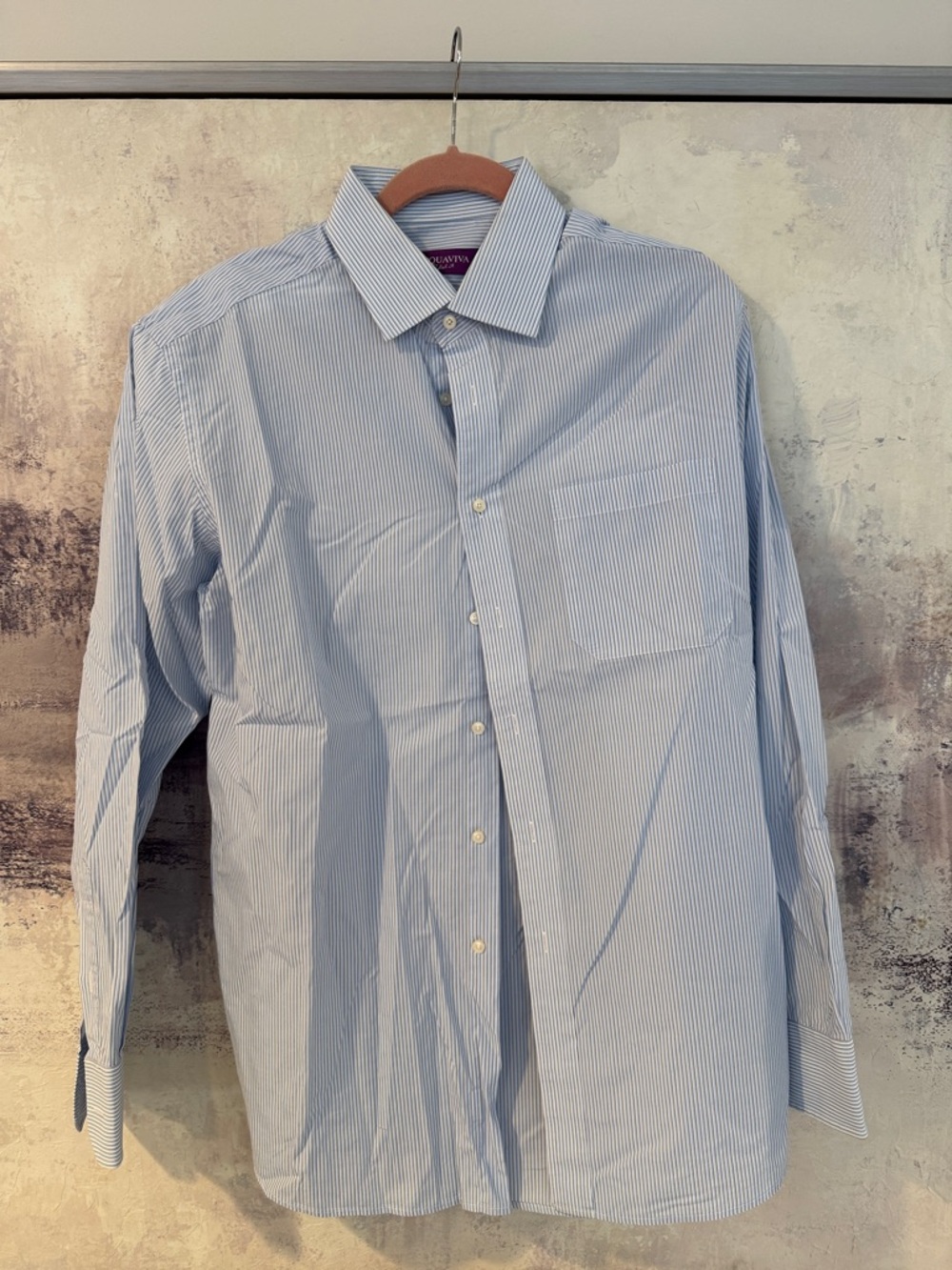 Acquaviva Classic Blue Stripe Men’s Dress Shirt